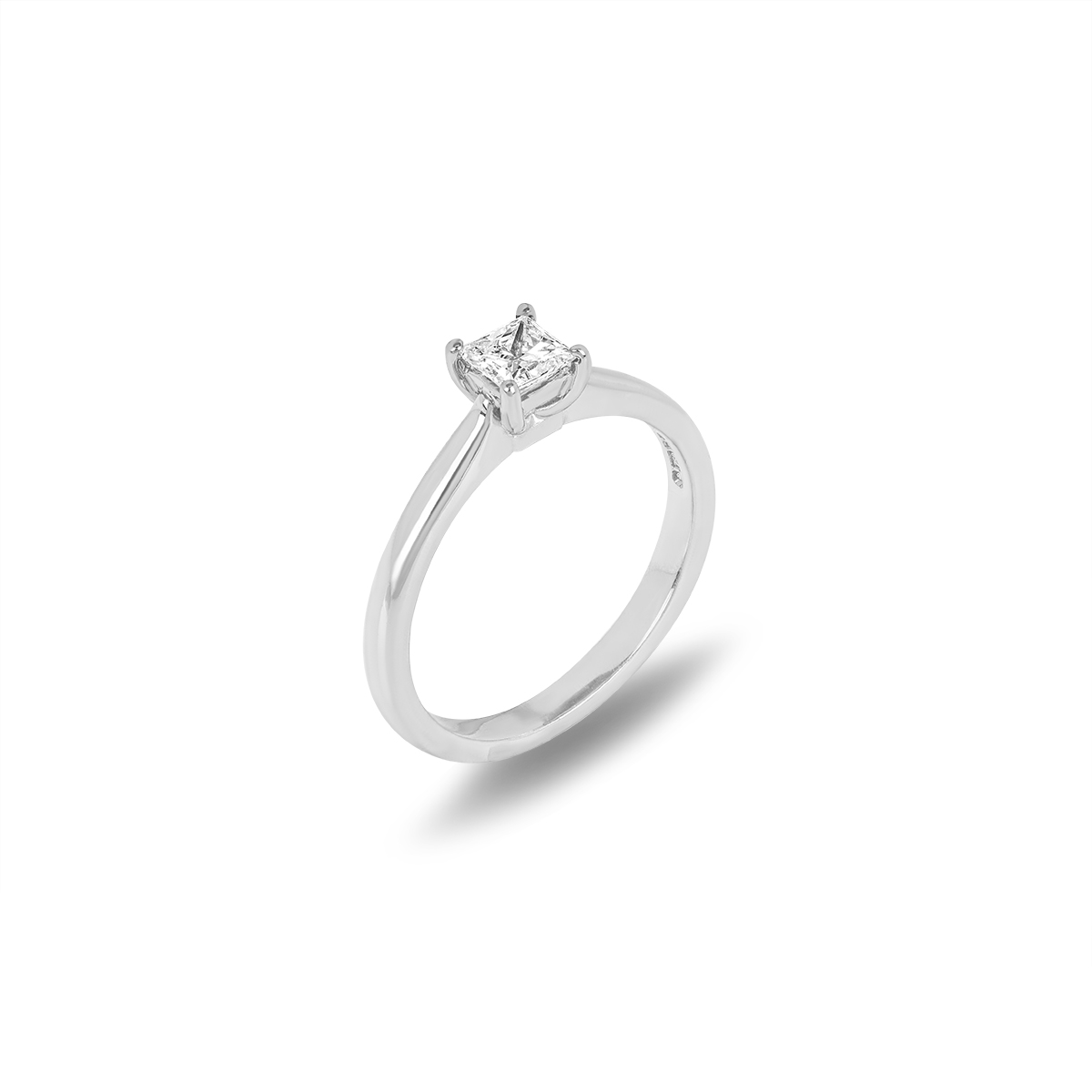 White Gold Princess Cut Diamond Ring 0.30ct G/VS1